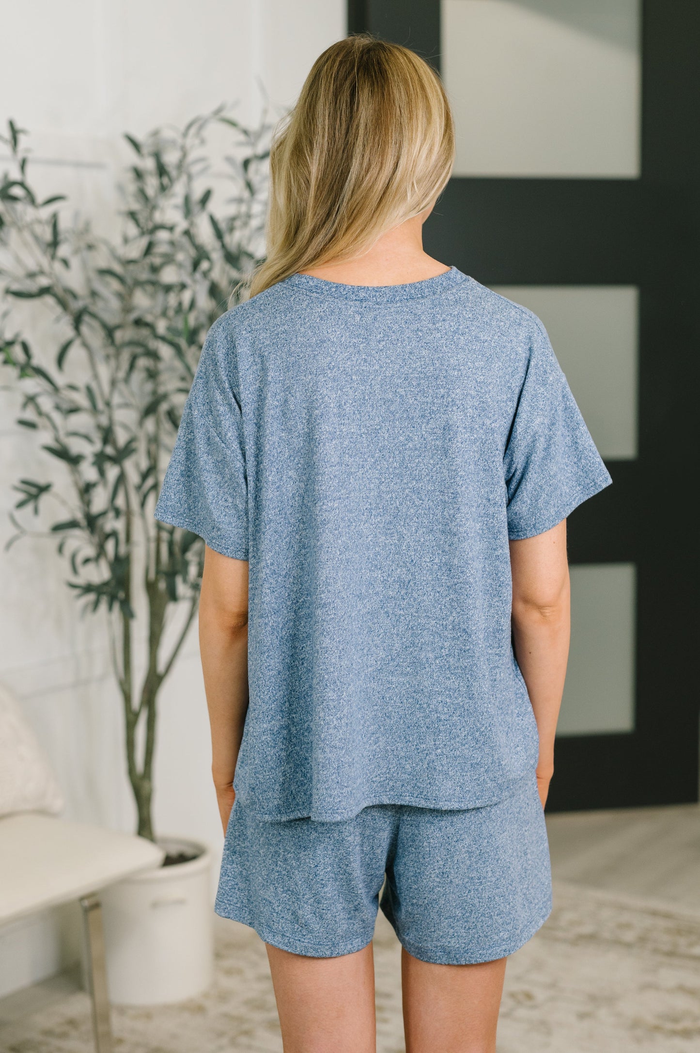 Couldn't Help It Melange Set in Light Navy