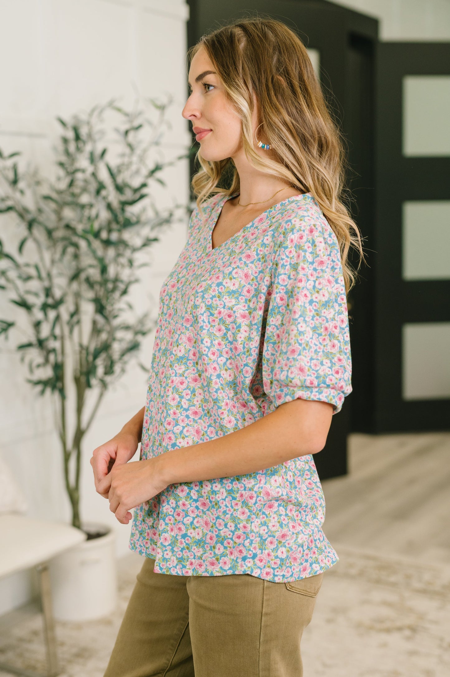 Everything in My Power Floral Puff Sleeve Blouse