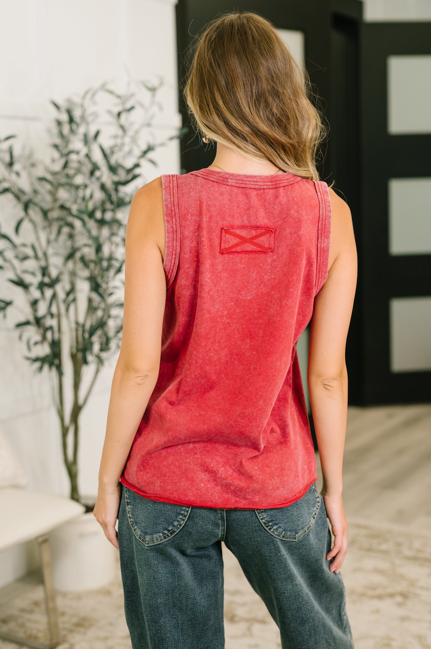 Get it Right V-Neck Mineral Wash Tank