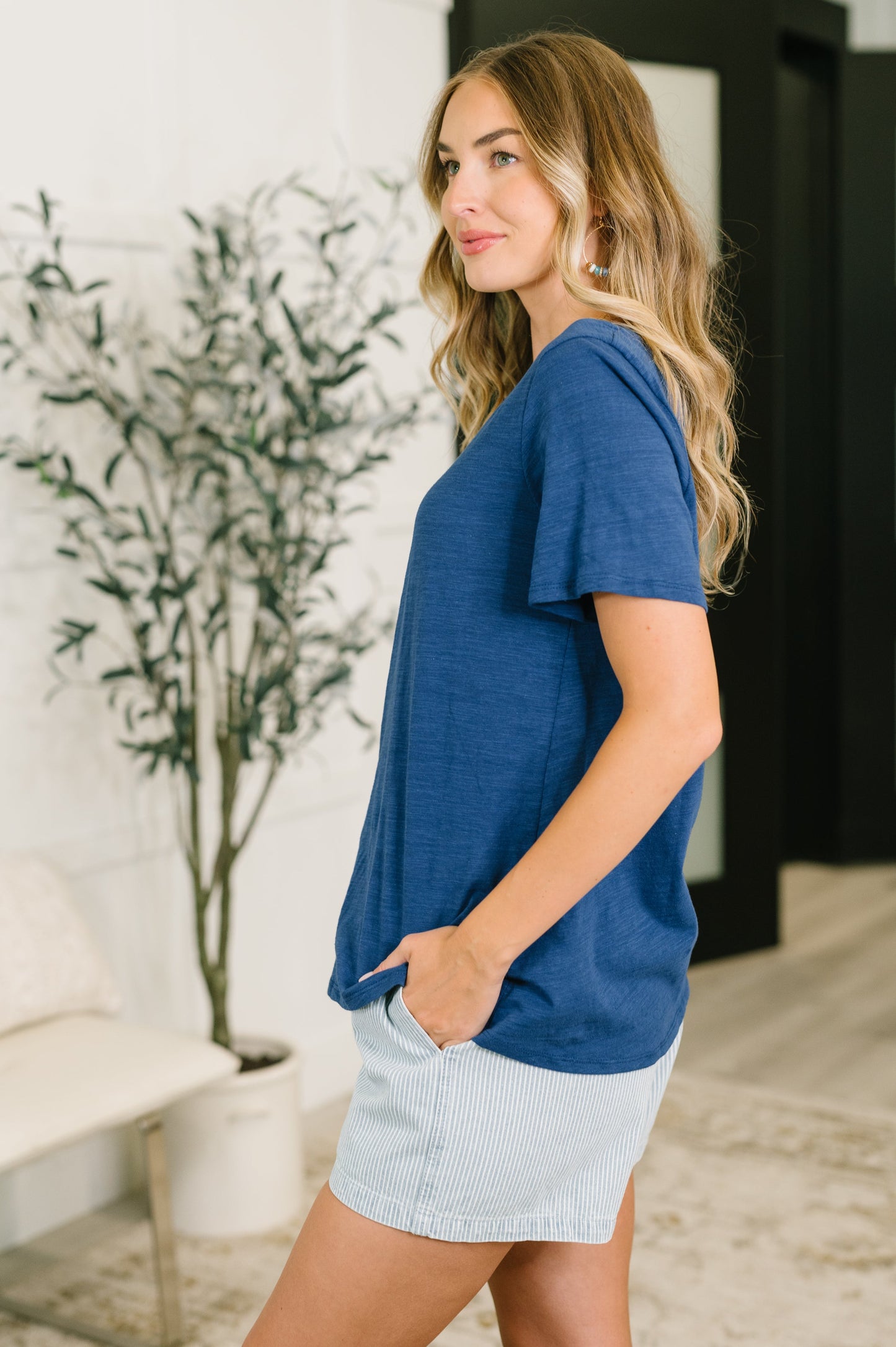 I Don't Have to Choose V-Neck Tee in Navy