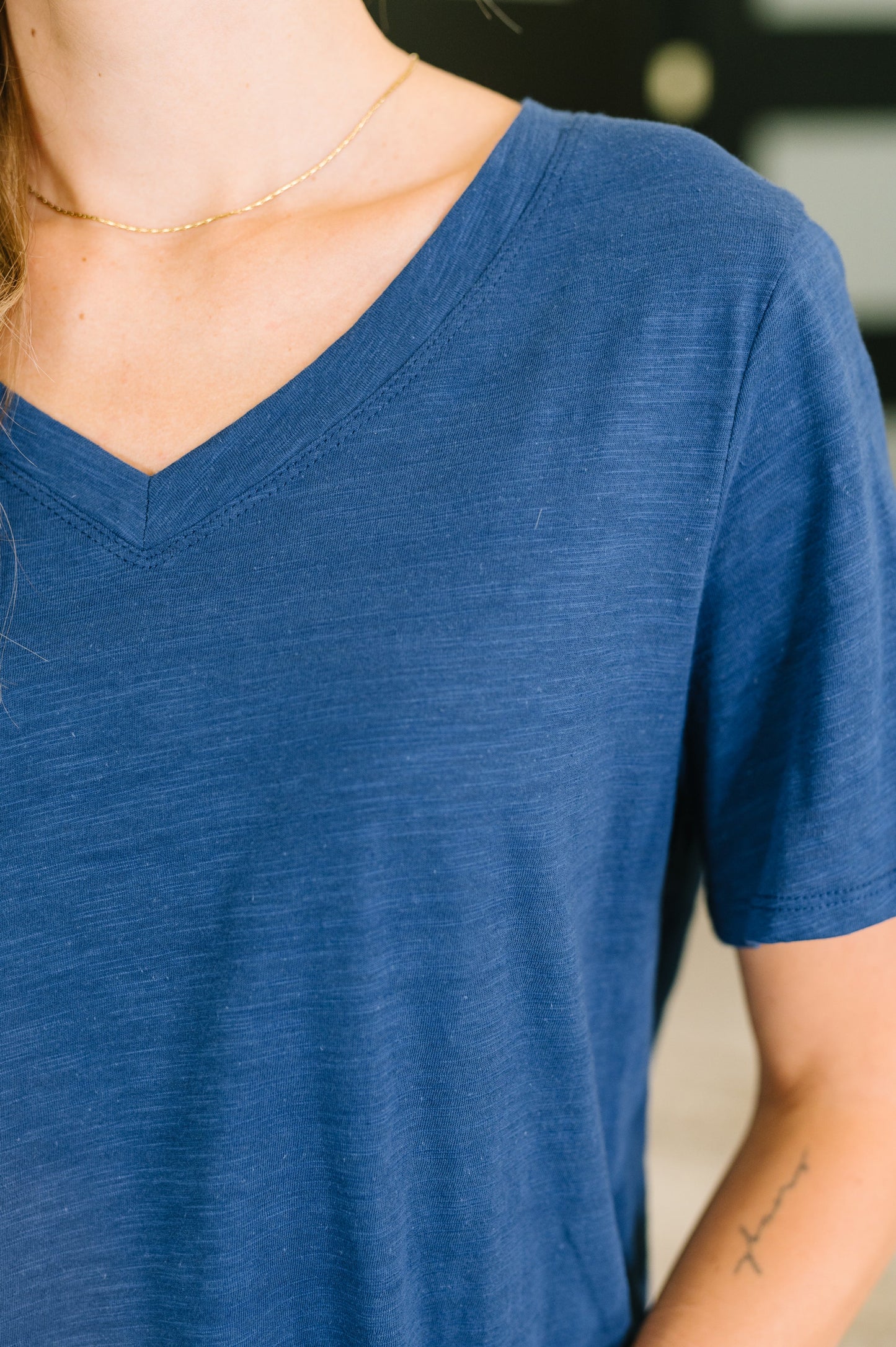 I Don't Have to Choose V-Neck Tee in Navy